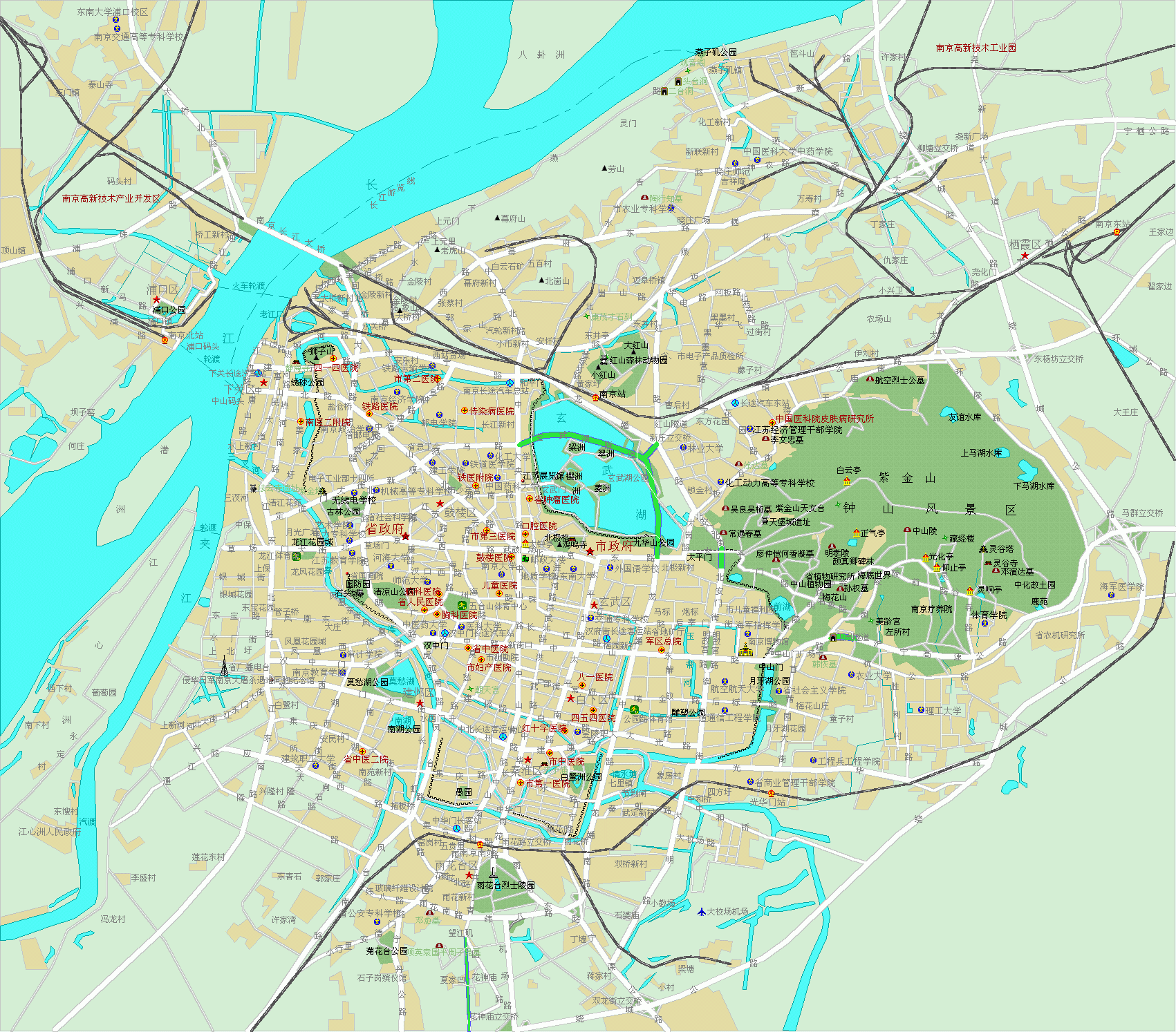 nanjing city center map